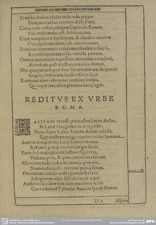 Reditus Ex Urbe Roma