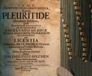 Disp. inaug. med. aegrum pleuritide laborantem exhibens