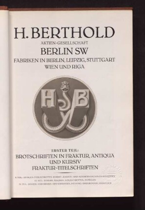 1: Brotschriften in Fraktur, Antiqua und Kursiv : Fraktur-Titelschriften