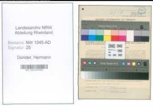 Entnazifizierung Hermann Dorider , geb. 08.03.1895 (Beamter)