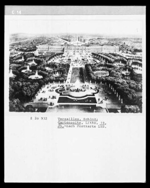 Versailles: Aufsicht auf das Schloss