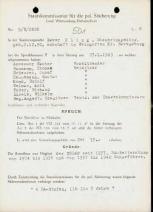 Kling, Xaver