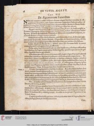 Cap. VII: De Aegyptiorum Funeribus.