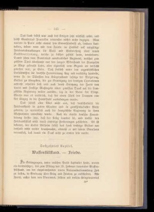 Sechzehntes Kapitel. Waffenstillstand. - Friede.
