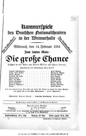 Die große Chance