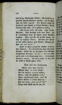 Das Lied der Entsagung.