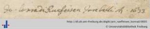 [Provenienz]: Rueffeisen, Konrad