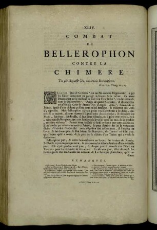 XLIV. Combat De Bellerophon Contre la Chimere