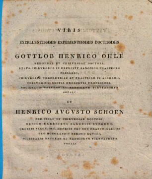 De artuum amputatione eaque inprimis in ipso proelii instituenda meletemata quaedam