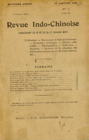 15 Janvier 1905. No 1