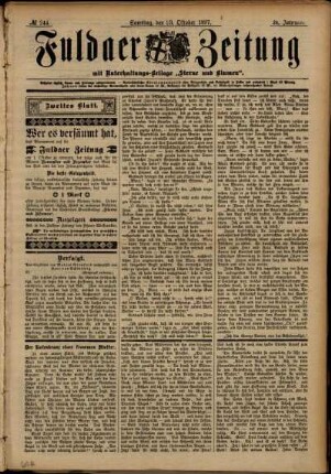 Zweite Ausgabe vom Samstag, den 23. Oktober 1897.
