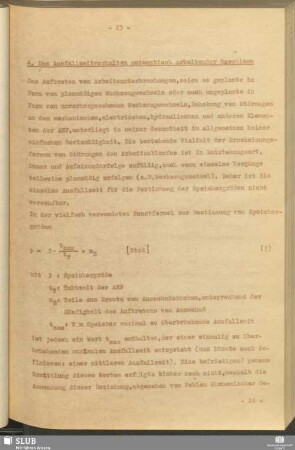 4. Das Ausfallzeitverhalten automatisch arbeitender Maschinen