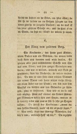 6. Der König vom goldenen Berg.
