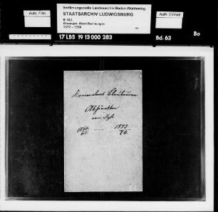 Gültbuch [Einnahmen] der Propstei Ellwangen