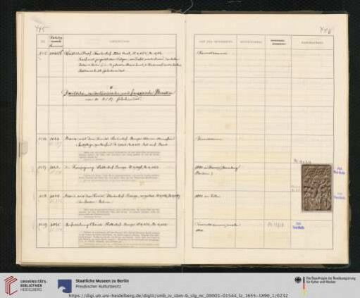 Inv. Nr. 1456-1513