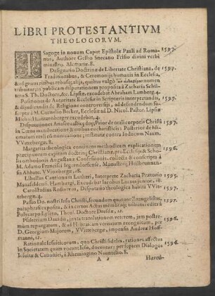 Libri Protestantium Theologorum.