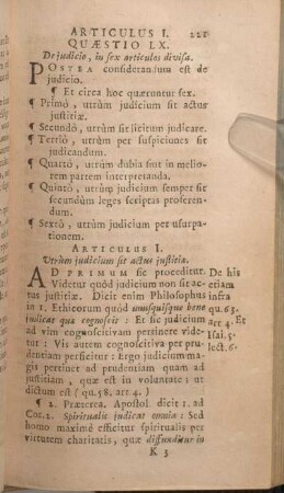 Quaestio LX. De judicio, in sex articulos divisa.