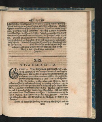 XIIX. Nova Obedientia.