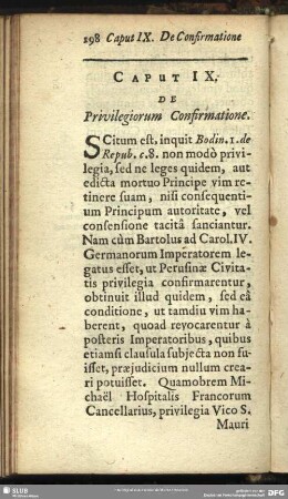 Caput IX. De Privilegiorum Confirmatione