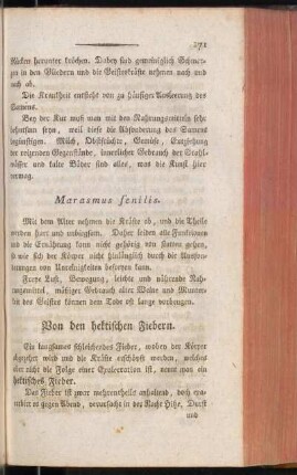 Von den hektischen Fiebern
