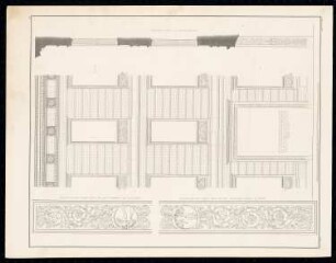 Haus Feilner, Berlin: Fassadenachse, Details Fassade (aus: Sammlung Architektonischer Entwürfe, Berlin 1858)