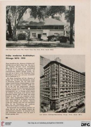 8: Frühe moderne Architektur : Chicago 1870-1910