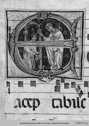Antiphonar : Initiale E mit segnendem Priester
