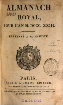 Almanach royal. 1823