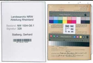 Entnazifizierung Gerhard Stalberg , geb. 12.09.1895 (Buerovorsteher)