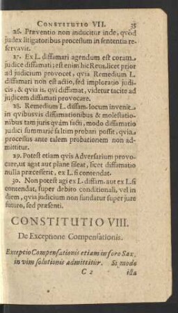 Constitutio VIII.