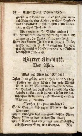 Vierter Abschnitt. Von Asien.