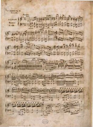 Concerto pour le piano avec accompagnement d'orchestre : op. 11