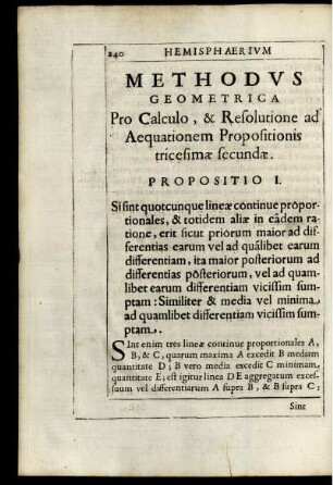 Methodus Geometrica.