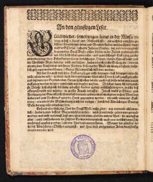 An den günstigen Leser.