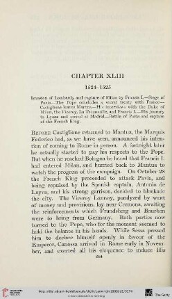 Chapter XLIII: 1524-1525