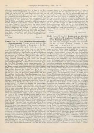 428-429 [Rezension] Steitz, Geo. Ed., Geschichte der von Antwerpen nach Frankfurt a. M. verpflanzten Niederländischen Gemeinde Augsburger Confession, fortgesetzt und hrsg. zur Feier des 300jährigen Bestehens der Gemeinde von Herm. Dechent