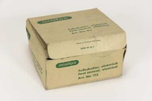 Zubehör zu Diktiergerät Protona minifon, Karton für Fußschalter