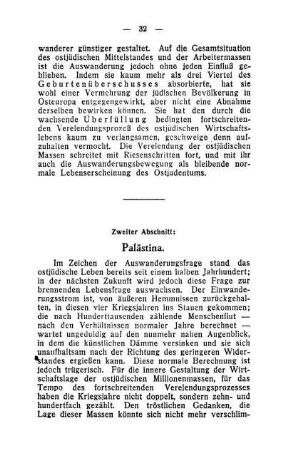 Zweiter Abschnitt: Palästina.