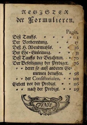 Register der Formulieren.