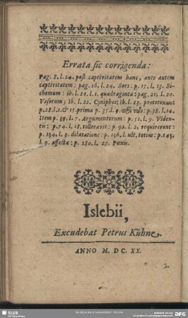 Errata sic corrigenda