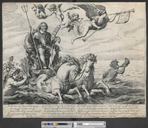 [Seestück mit Admiral Maarten Hartpertsz. Tromp in einem Triumphwagen]