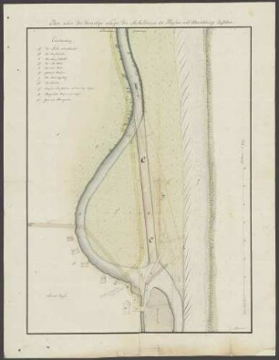 Plan über den Flusslauf der Jagst bei Klepsau