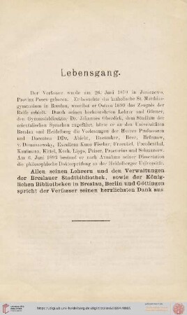 Lebensgang