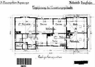 Inzigkofen: Empfangsgebäude Verwaltungsgebäude Grundriß Dachgeschoß