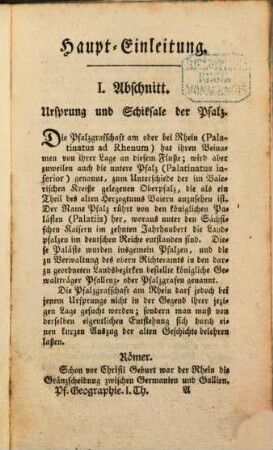 Versuch einer vollständigen Geographisch-Historischen Beschreibung der Kurfürstl. Pfalz am Rheine. 1