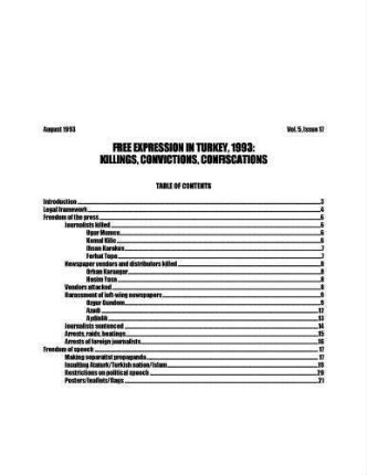 Free expression in Turkey : killings, convictions, confiscations