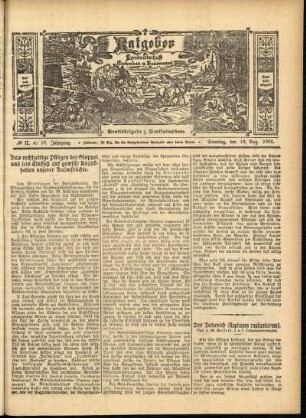 Ausgabe vom Sonntag, den 16. August 1908.