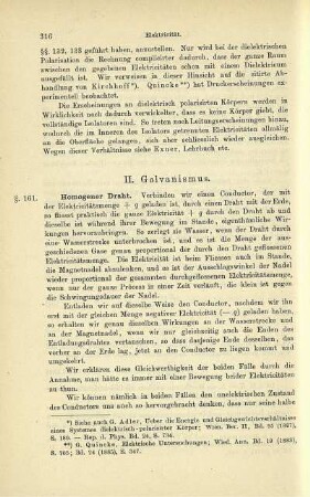 II. Galvanismus.