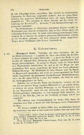 II. Galvanismus.