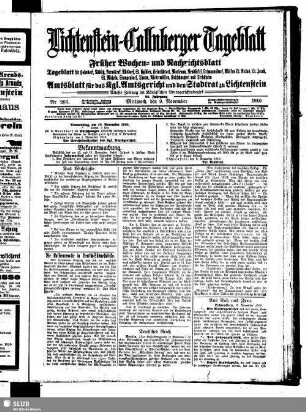 Lichtenstein-Callnberger Tageblatt : Anzeiger für Lichtenstein-Callnberg, Hohndorf, Rödlitz, Bernsdorf, Rüsdorf, St. Egidien, Heinrichsort, Marienau, den Mülsengrund, Kuhschnappel und Tirschheim